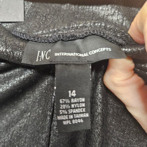 NWT INC Skinny Leg Regular Fit Deep Black pants - Picture 8 of 9